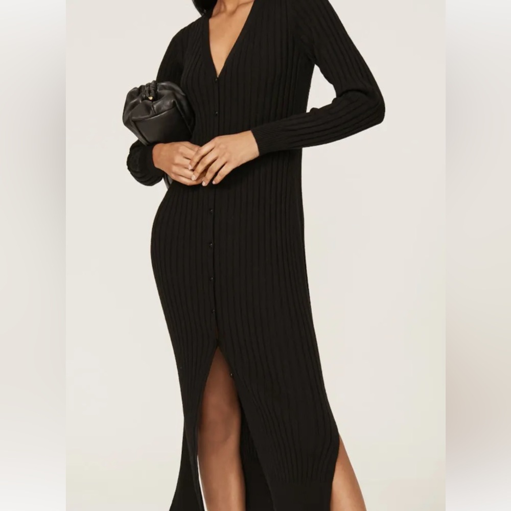 Club Monaco Ribbed Cardigan Dress